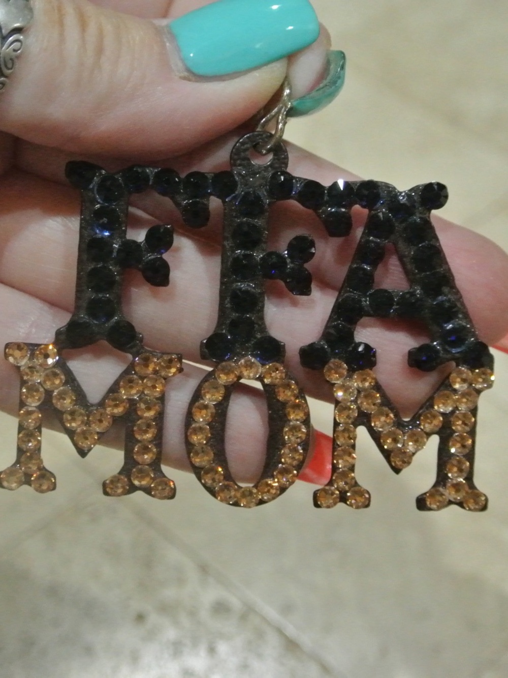 FFA MOM RHINESTONE PENDANT